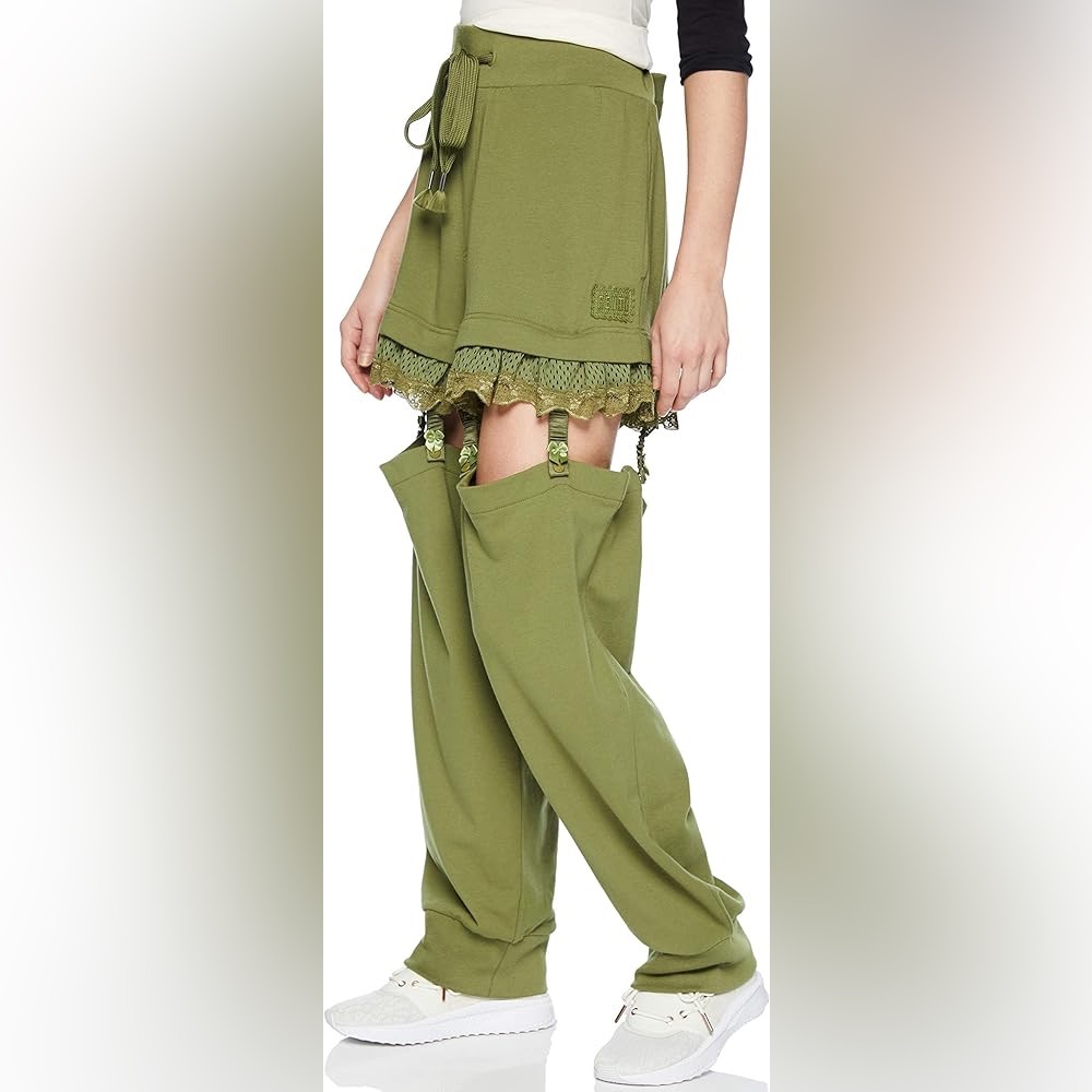 NWT Fenty x Puma suspender sweat pants lace green